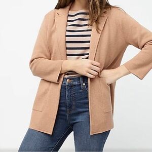J Crew Khaki Sweater Blazer, size Large